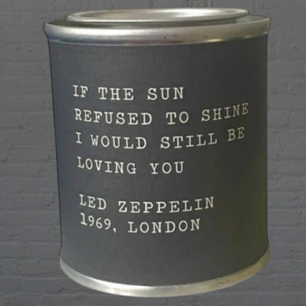 Sugarboo Co Legends Led Zeppelin Candle 1969 Still Be Loving You Gray Wax 3oz